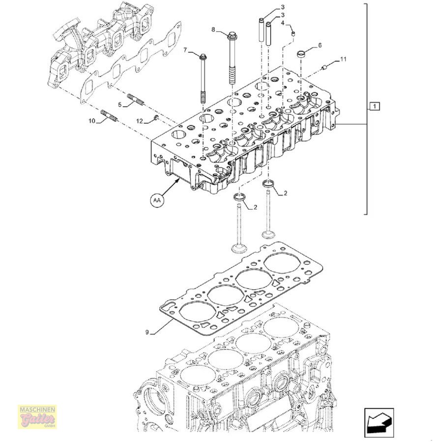 Sonstige Traktorteile des Typs New Holland Zylinderkopf CNH 5801823163 komplett mit Ventile, Gebrauchtmaschine in Kötschach (Bild 10)