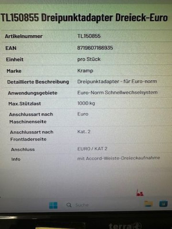 Sonstige Traktorteile typu Sonstige Dreipunktadapter Dreieck-Euro, Neumaschine v Tamsweg (Obrázek 9)