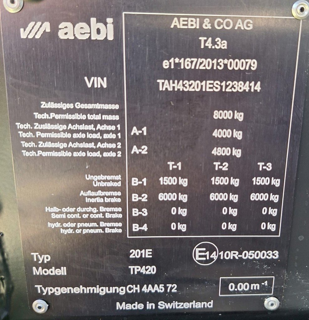 Sonstige Transporttechnik del tipo Aebi TP 420, Neumaschine In Susten (Immagine 9)