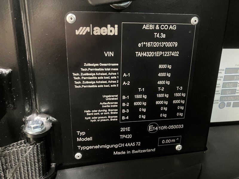 Sonstige Transporttechnik a típus Aebi Transporter Aebi TP420 Euro 6C / Stufe V, Neumaschine ekkor: Landquart (Kép 4)