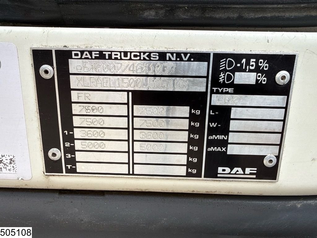 Sonstige Transporttechnik typu DAF LF 180 EURO 6D, Gebrauchtmaschine v Ede (Obrázek 8)