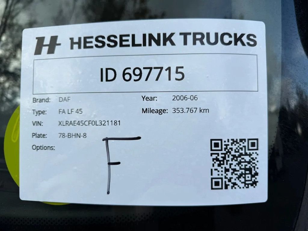 Sonstige Transporttechnik типа DAF LF 45 180 Box Manual Gearbox LBW NL Truck APK/TUV 05-2026, Gebrauchtmaschine в Saasveld (Фотография 11)