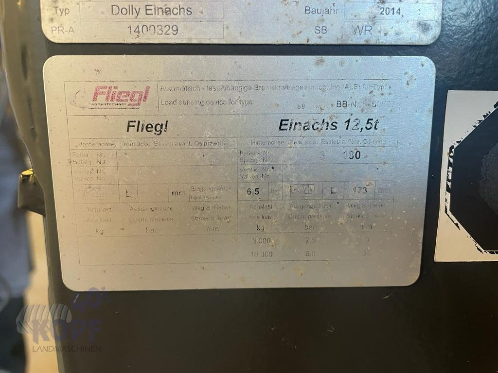 Sonstige Transporttechnik tip Fliegl Dolly-1-Achse, 12 t, schwarz lackiert, Gebrauchtmaschine in Schutterzell (Poză 8)