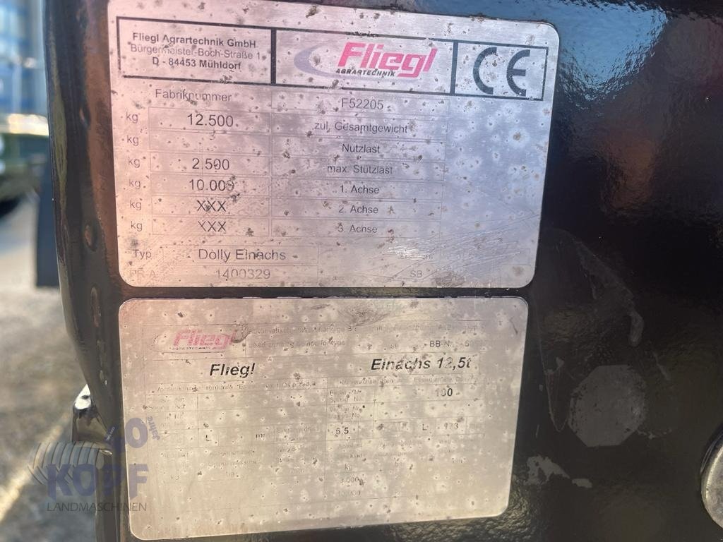 Sonstige Transporttechnik tip Fliegl Dolly-1-Achse, 12 t, schwarz lackiert, Gebrauchtmaschine in Schutterzell (Poză 22)