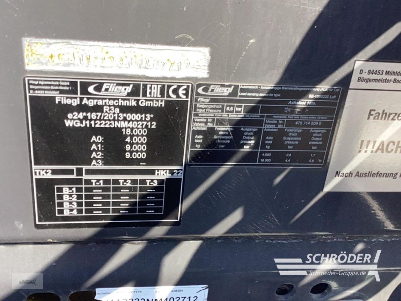 Sonstige Transporttechnik Türe ait Fliegl HKL 22, Gebrauchtmaschine içinde Norden (resim 8)