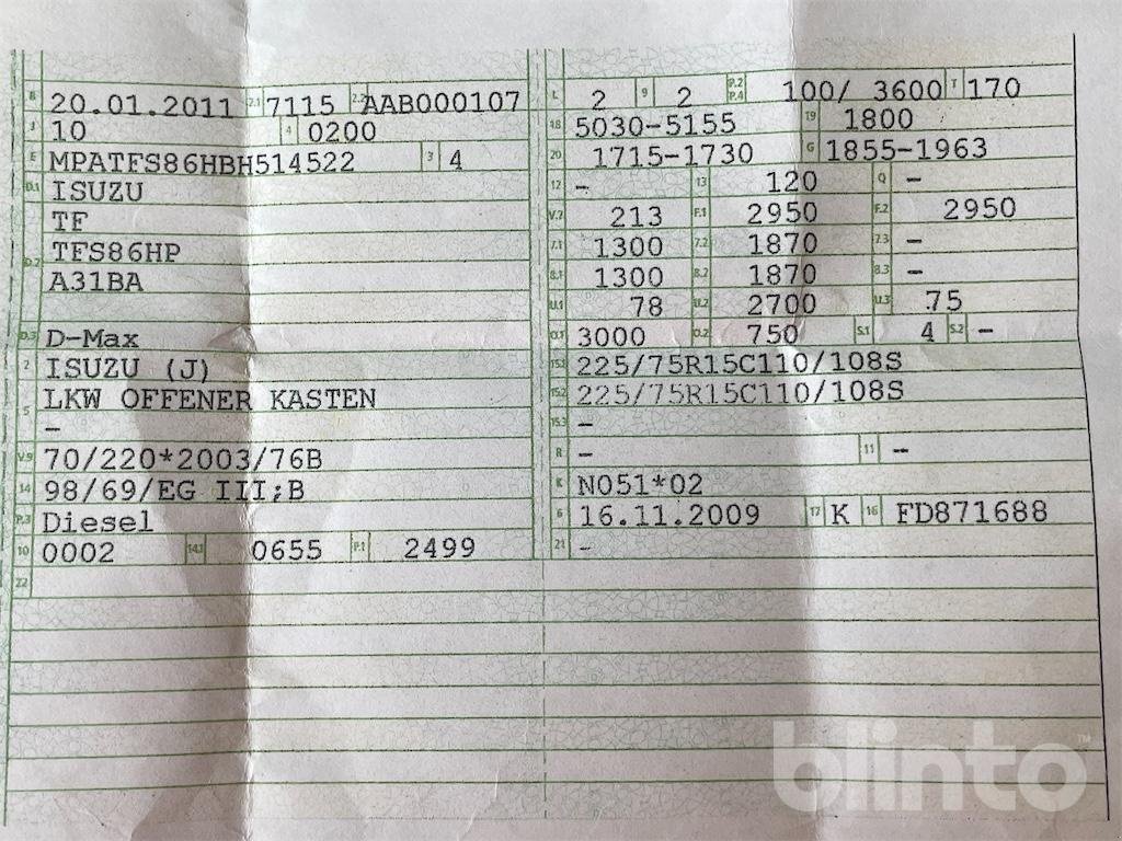 Sonstige Transporttechnik του τύπου Isuzu D-Max, Gebrauchtmaschine σε Düsseldorf (Φωτογραφία 5)