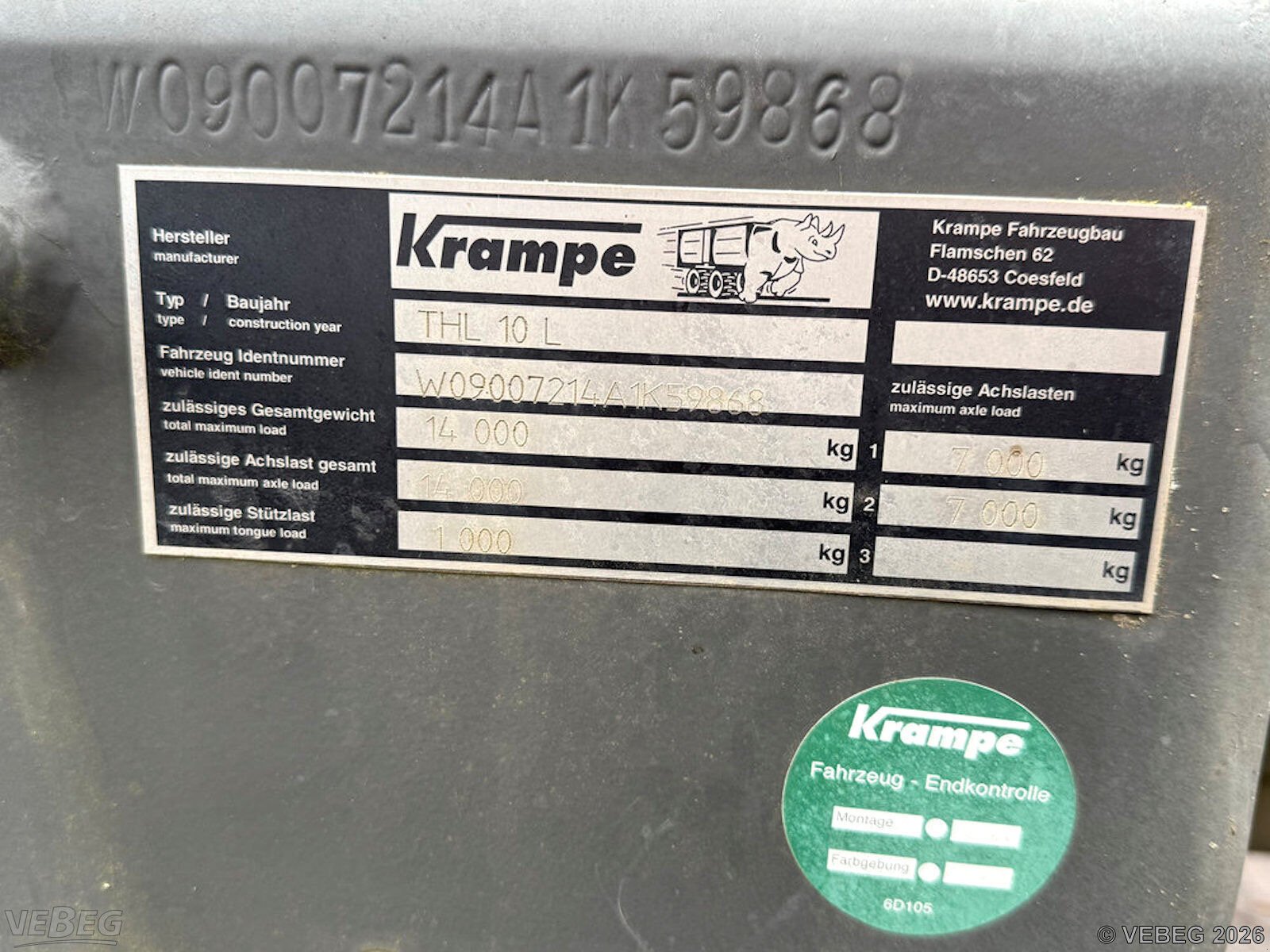 Sonstige Transporttechnik a típus Krampe THL 10 L, Gebrauchtmaschine ekkor: Herrenberg (Kép 14)