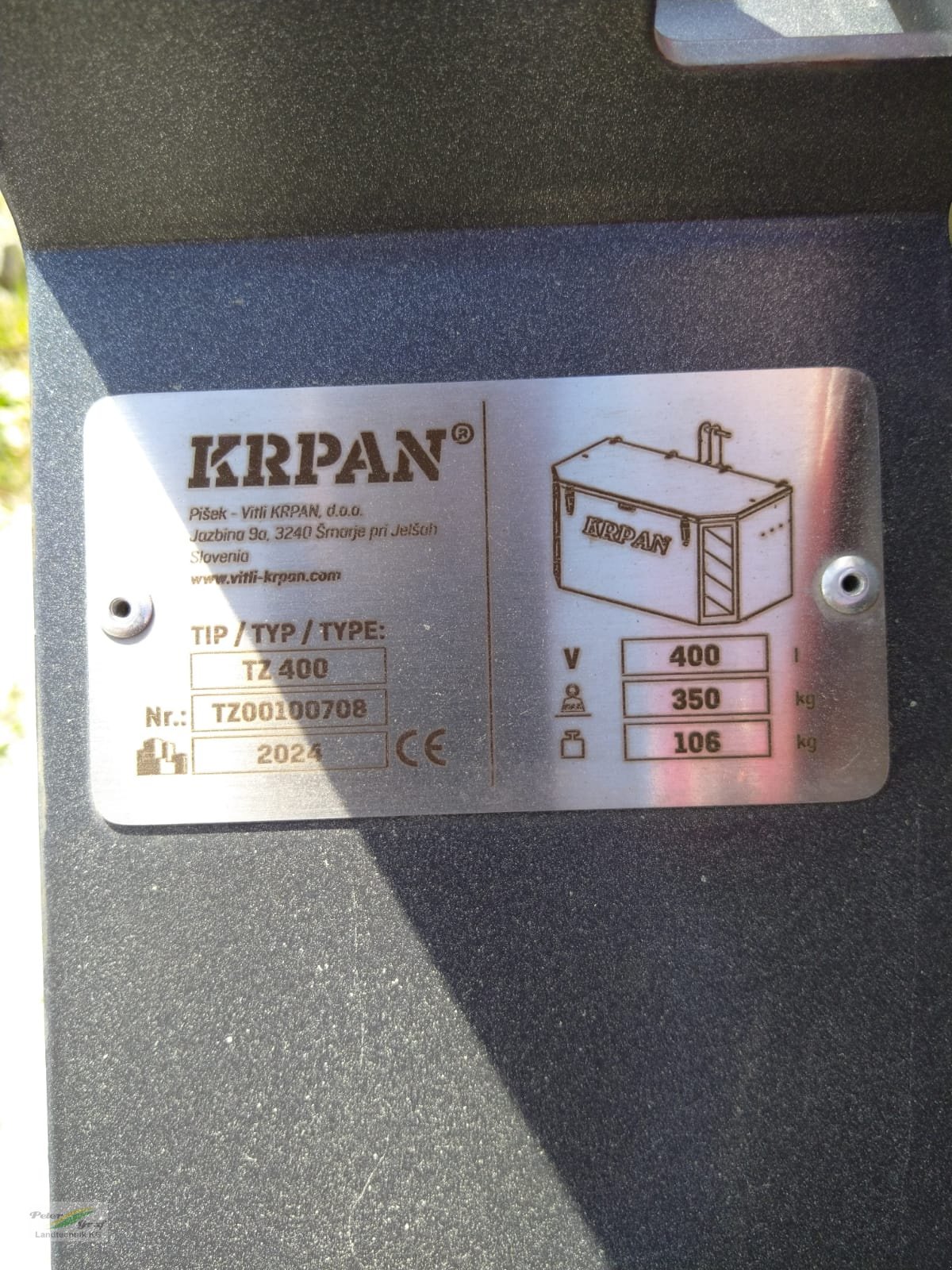 Sonstige Transporttechnik des Typs Krpan Transportbehälter TZ 400, Neumaschine in Pegnitz-Bronn (Bild 3)