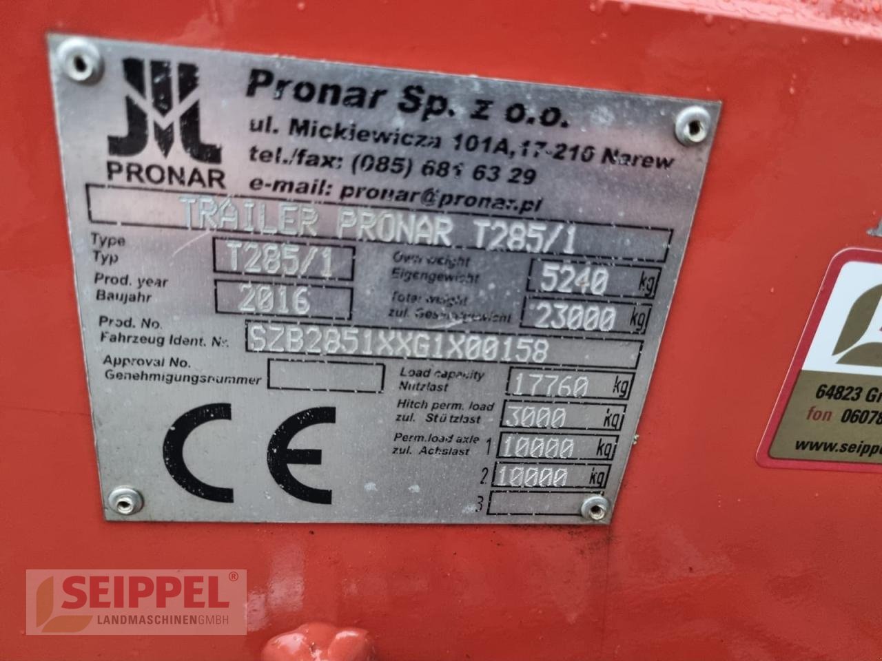 Sonstige Transporttechnik des Typs PRONAR T 285/1, Gebrauchtmaschine in Groß-Umstadt (Bild 18)