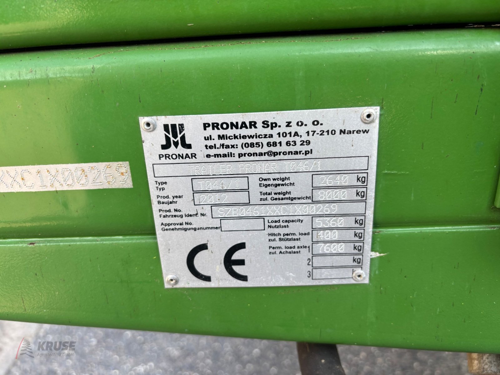 Sonstige Transporttechnik typu PRONAR T046/1 Viehwagen/Viehtransportanhänger, Gebrauchtmaschine v Fürstenau (Obrázek 7)