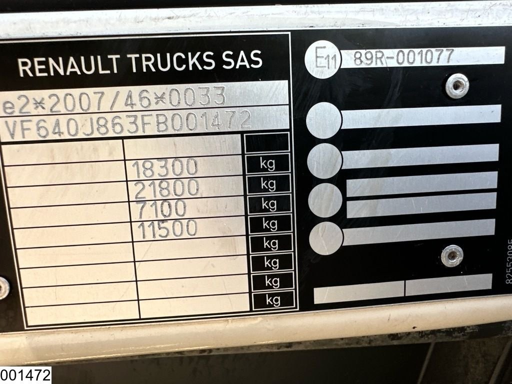 Sonstige Transporttechnik typu Renault D 18 280 EURO 6, Manual transmission, Palfinger, Gebrauchtmaschine v Ede (Obrázek 8)