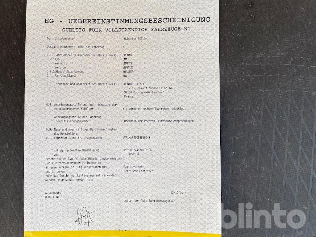 Sonstige Transporttechnik des Typs Renault Master, Gebrauchtmaschine in Düsseldorf (Bild 6)