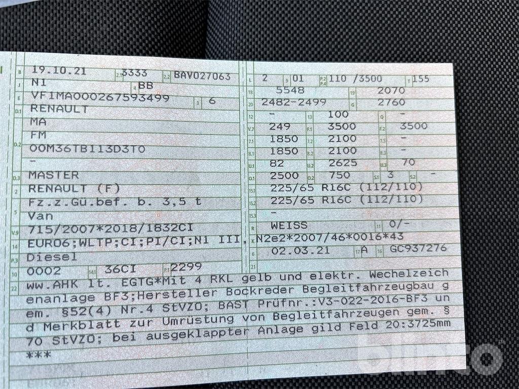 Sonstige Transporttechnik van het type Renault Master, Gebrauchtmaschine in Düsseldorf (Foto 5)