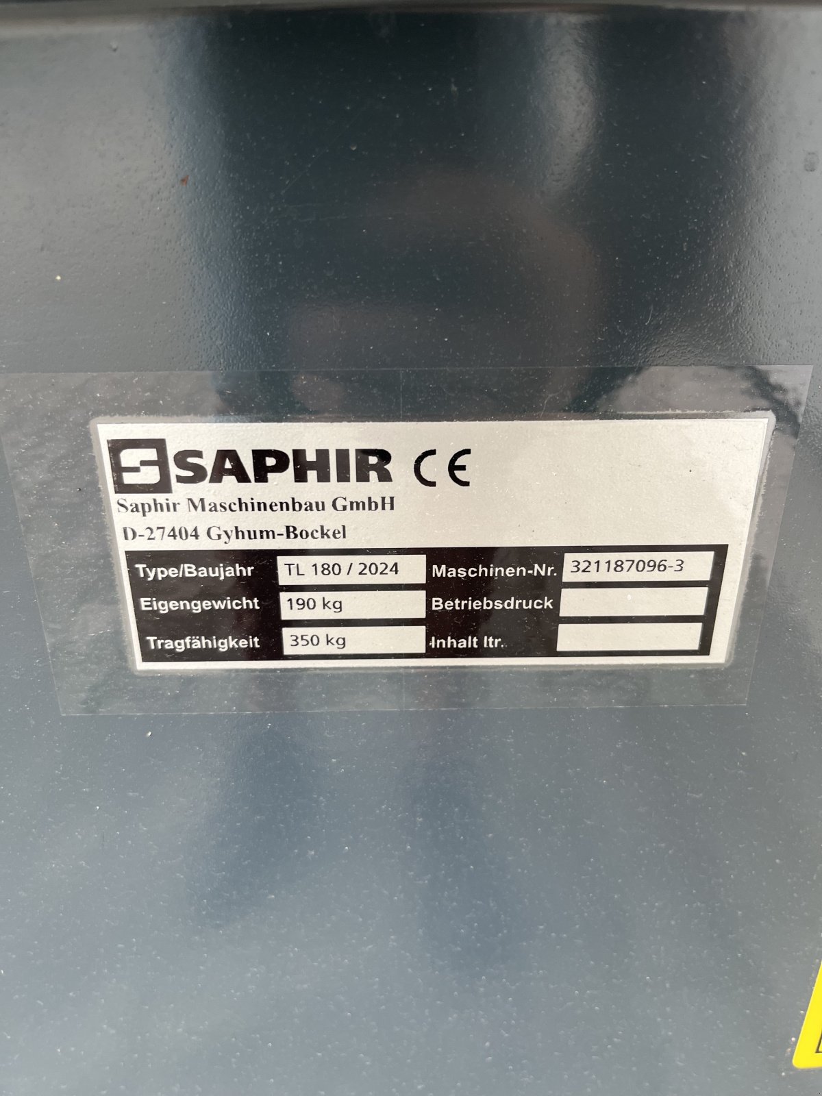 Sonstige Transporttechnik typu Saphir TL 180, Neumaschine v Hagenbüchach (Obrázek 2)