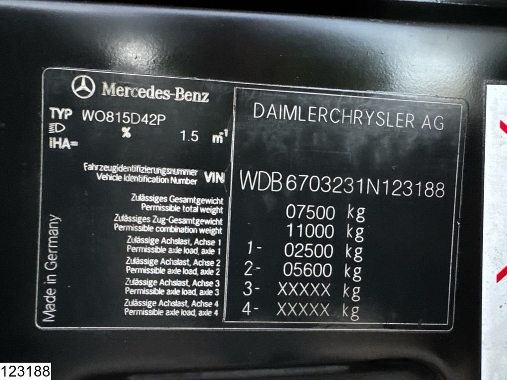 Sonstige Transporttechnik del tipo Sonstige Mercedes Benz 815 EURO 3, Manual transmission, Steel suspension, Gebrauchtmaschine en Ede (Imagen 8)