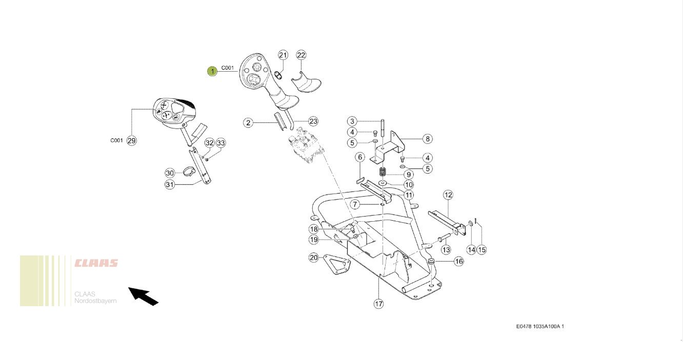 Sonstiges Feldhäckslerzubehör des Typs CLAAS 00 0537 666 2\Multifunktionsgriff - Jaguar 980-930 Typ 498, Neumaschine in Schwend (Bild 13)