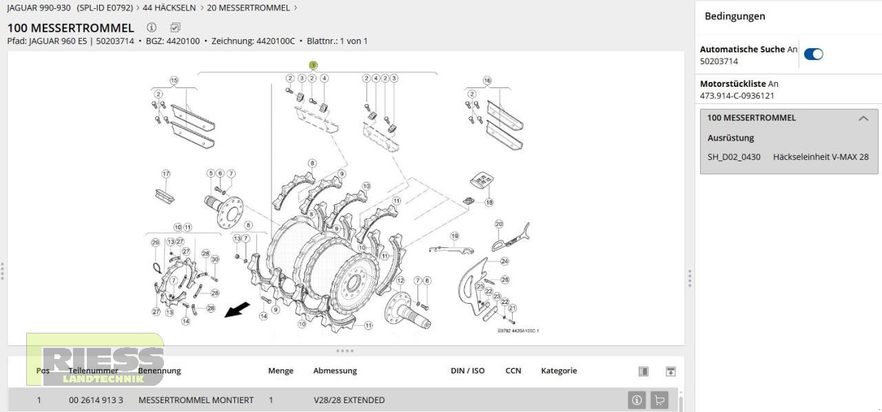 Sonstiges Feldhäckslerzubehör typu CLAAS V-MAX 28 Messertrommel Jaguar 497 - 502, Vorführmaschine v Homberg/Ohm - Maulbach (Obrázek 14)