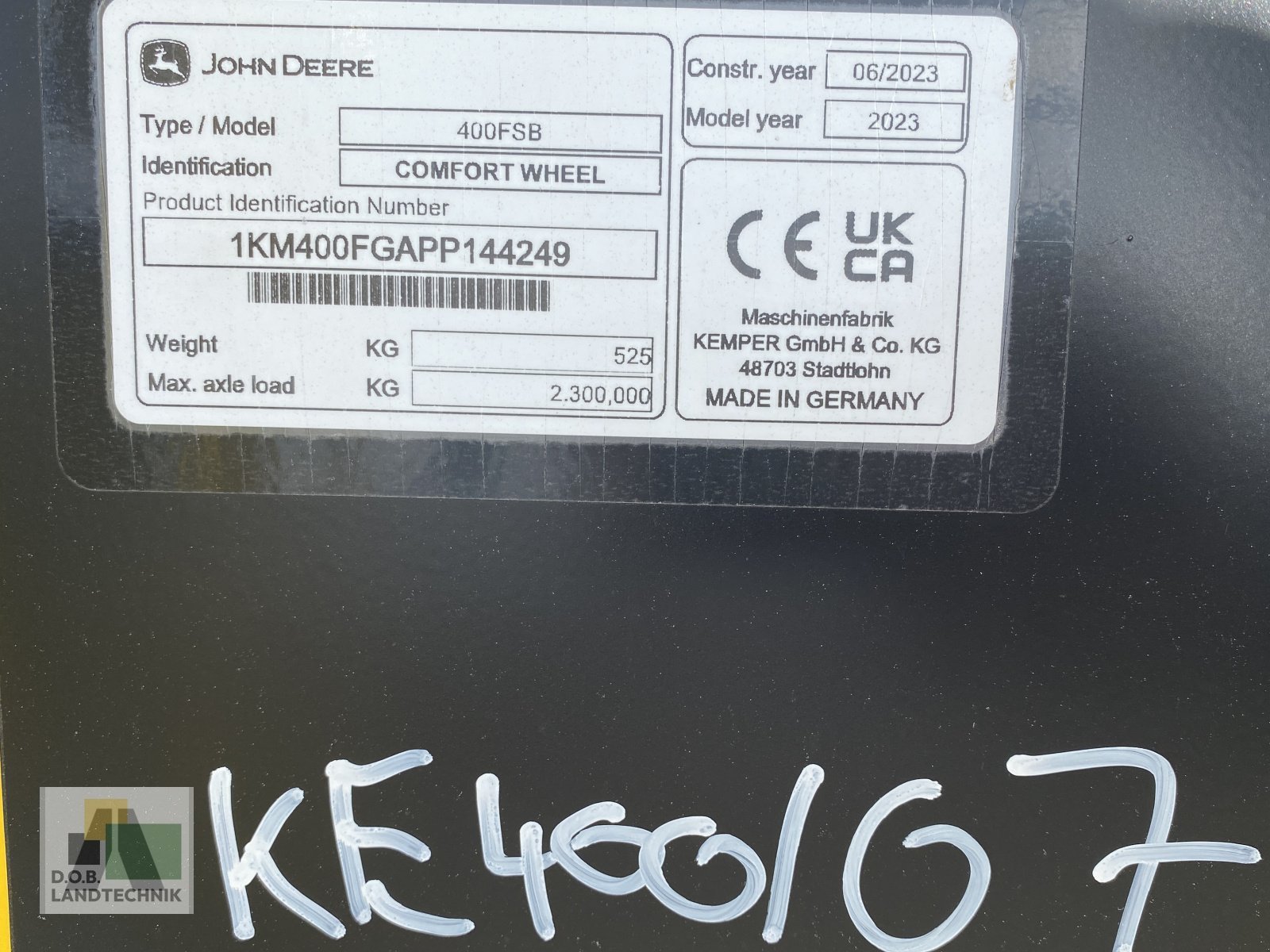 Sonstiges Feldhäckslerzubehör des Typs Kemper 400F StalkBuster Komfort Zusatzfahrwerk JD 460 SB, Neumaschine in Lauterhofen (Bild 3)