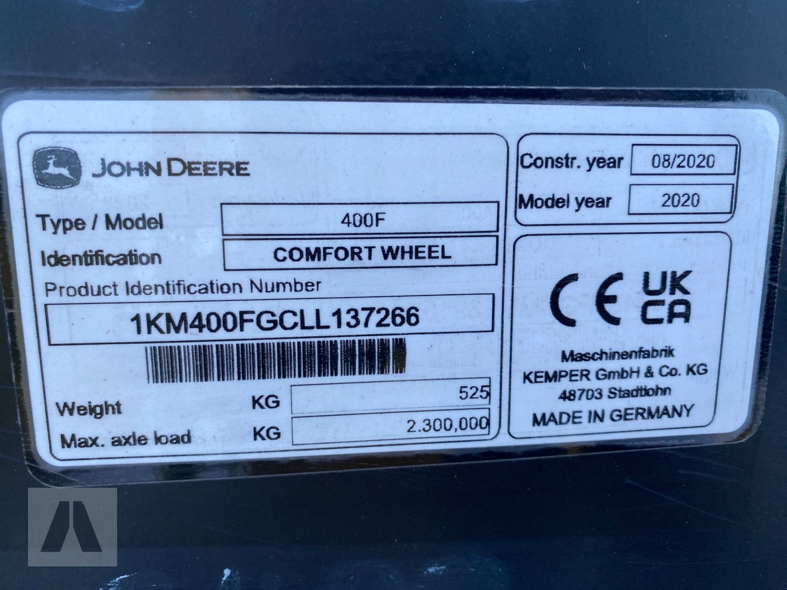 Sonstiges Feldhäckslerzubehör tipa Kemper Kemper 400F Komfort Zusatzfahrwerk JD 400 F 460 SB, Gebrauchtmaschine u Lauterhofen (Slika 4)