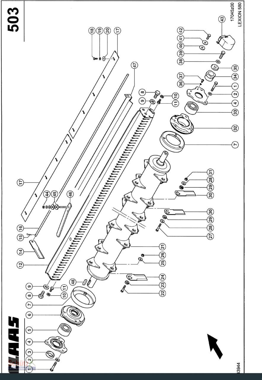 Sonstiges Mähdrescherzubehör des Typs CLAAS Häckslerwelle 00 0741 361 1 gebraucht, Gebrauchtmaschine in Schierling (Bild 6)