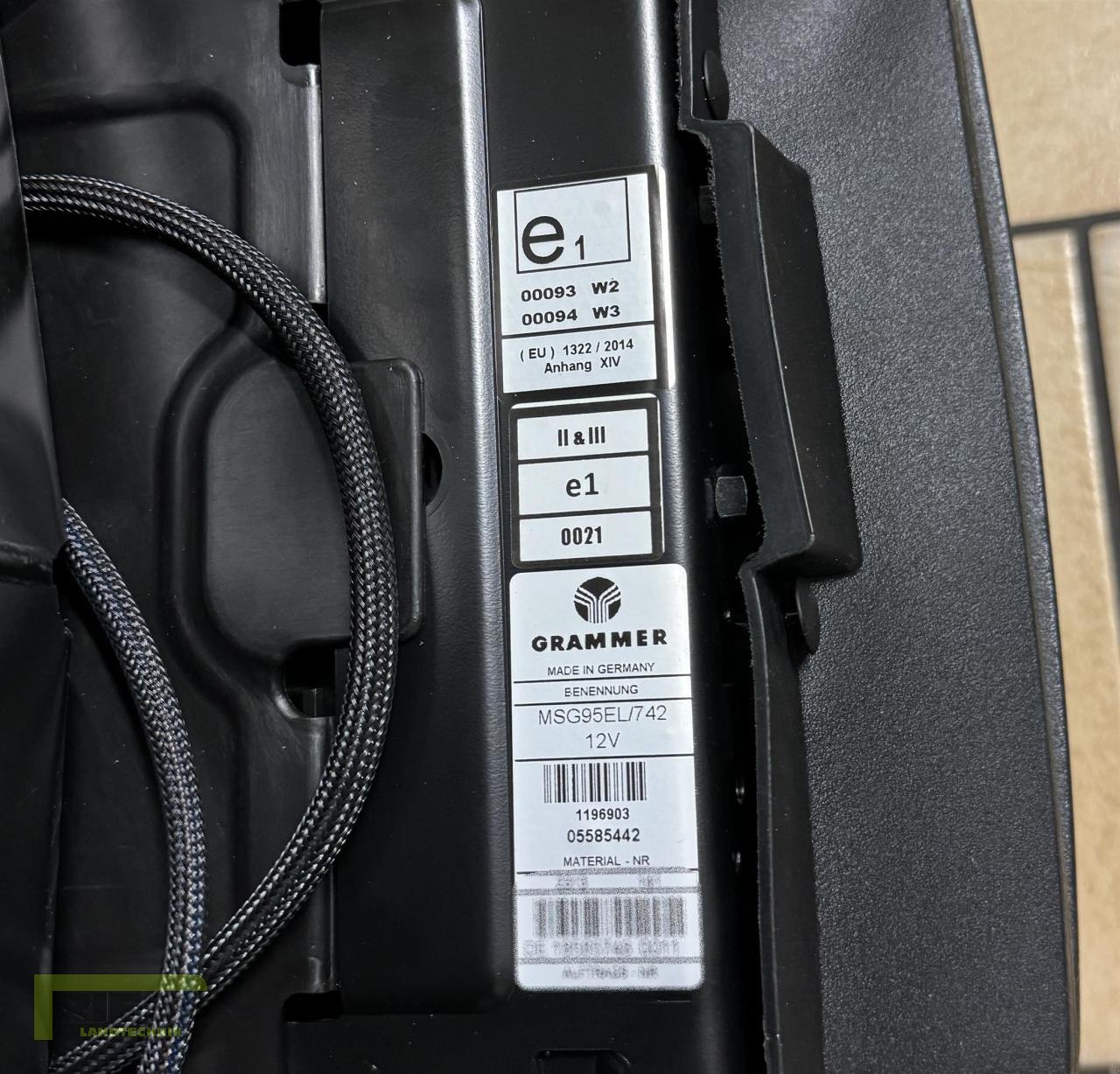 Sonstiges Mähdrescherzubehör des Typs CLAAS MSG95EL/742 Fahrersitz Grammer Actimo Evolution 12, Neumaschine in Homberg/Ohm - Maulbach (Bild 12)