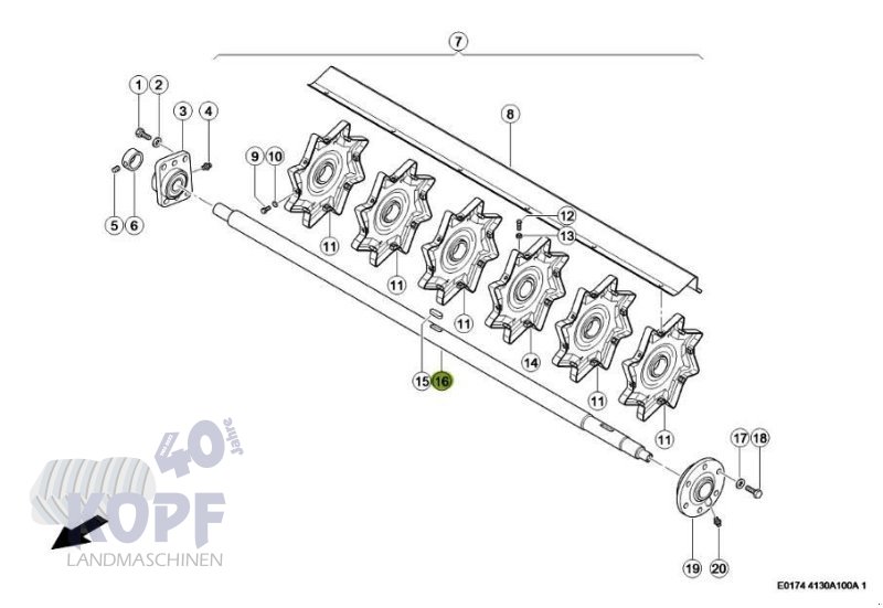 Sonstiges Mähdrescherzubehör des Typs CLAAS Wendetrommelwelle für Claas Lexion 440 bis 670, Gebrauchtmaschine in Schutterzell (Bild 1)