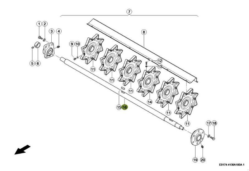 Sonstiges Mähdrescherzubehör a típus CLAAS Wendetrommelwelle für Lexion 440 bis 670, Gebrauchtmaschine ekkor: Schutterzell (Kép 1)