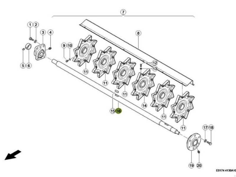 Sonstiges Mähdrescherzubehör a típus CLAAS Wendetrommelwelle für Lexion 440 bis 670, Gebrauchtmaschine ekkor: Schutterzell (Kép 1)