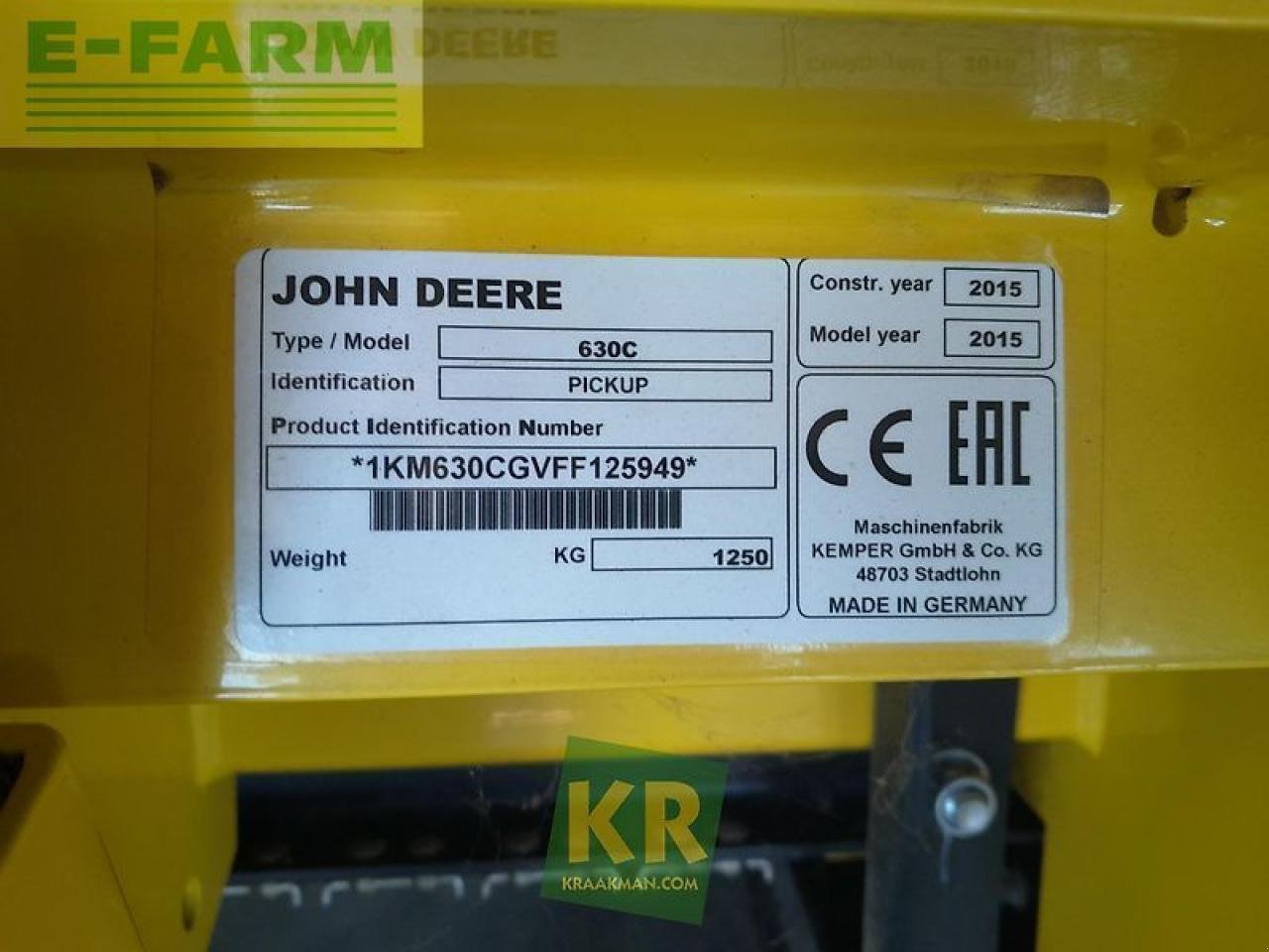 Sonstiges Mähdrescherzubehör del tipo John Deere 630c #21002, Gebrauchtmaschine en STEENBERGEN (Imagen 7)