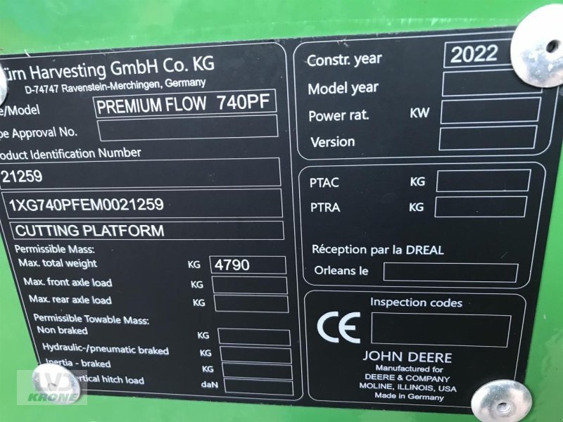 Sonstiges Mähdrescherzubehör des Typs John Deere 740 Premium Flow, Gebrauchtmaschine in Spelle (Bild 11)
