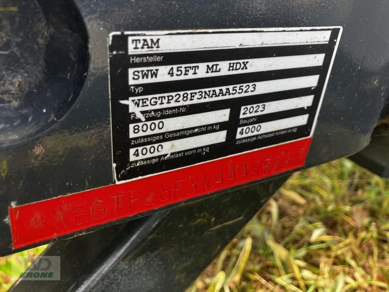 Sonstiges Mähdrescherzubehör typu Tam Leguan Quattro 45ft, Gebrauchtmaschine v Spelle (Obrázek 11)