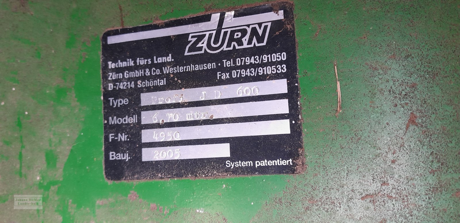 Sonstiges Mähdrescherzubehör des Typs Zürn 600 JD, Gebrauchtmaschine in Unterneukirchen (Bild 6)