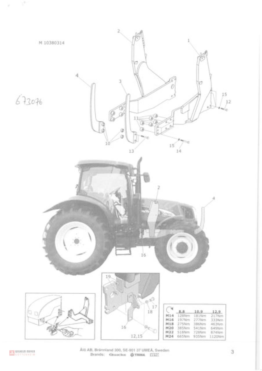 Sonstiges Traktorzubehör типа Alö FUNDAMENT CASE MXU, Neumaschine в Gottenheim (Фотография 1)