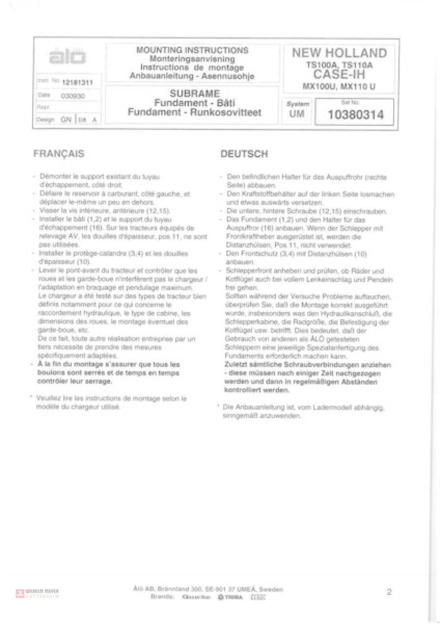 Sonstiges Traktorzubehör типа Alö FUNDAMENT CASE MXU, Neumaschine в Gottenheim (Фотография 3)