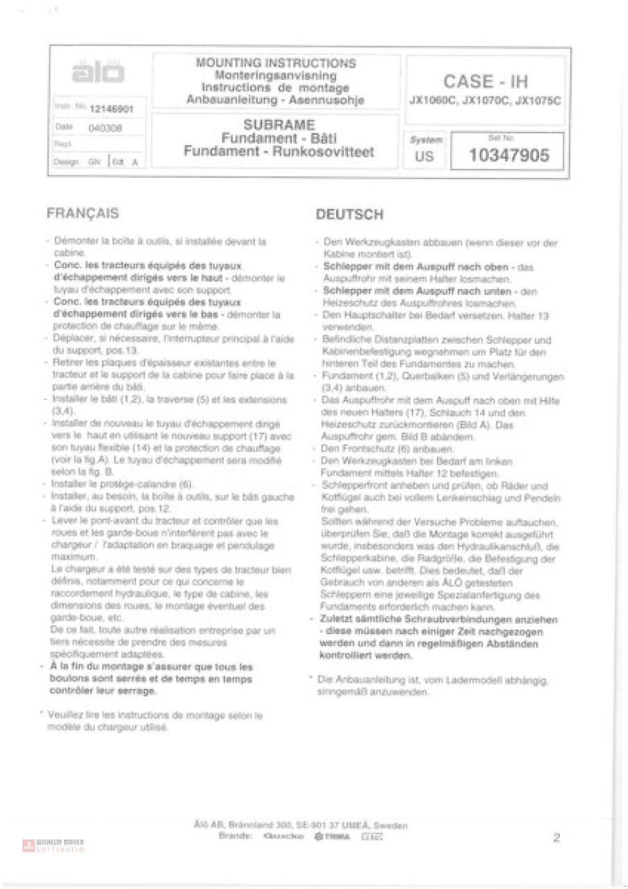 Sonstiges Traktorzubehör typu Alö FUNDAMENT JXC, Neumaschine v Gottenheim (Obrázek 3)