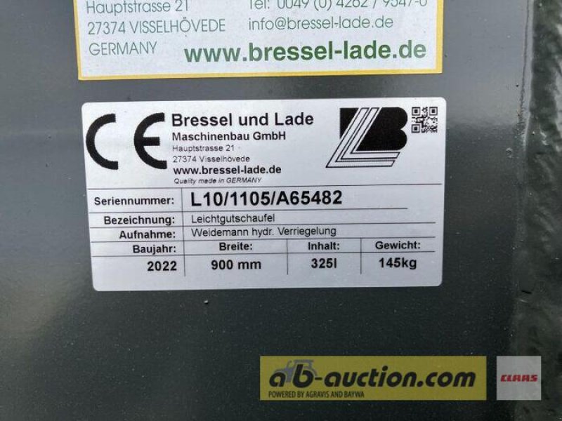 Sonstiges Traktorzubehör типа Bressel & Lade VORS. LEICHTGUTSCHAUFEL 900MM, Gebrauchtmaschine в Grimma (Фотография 5)