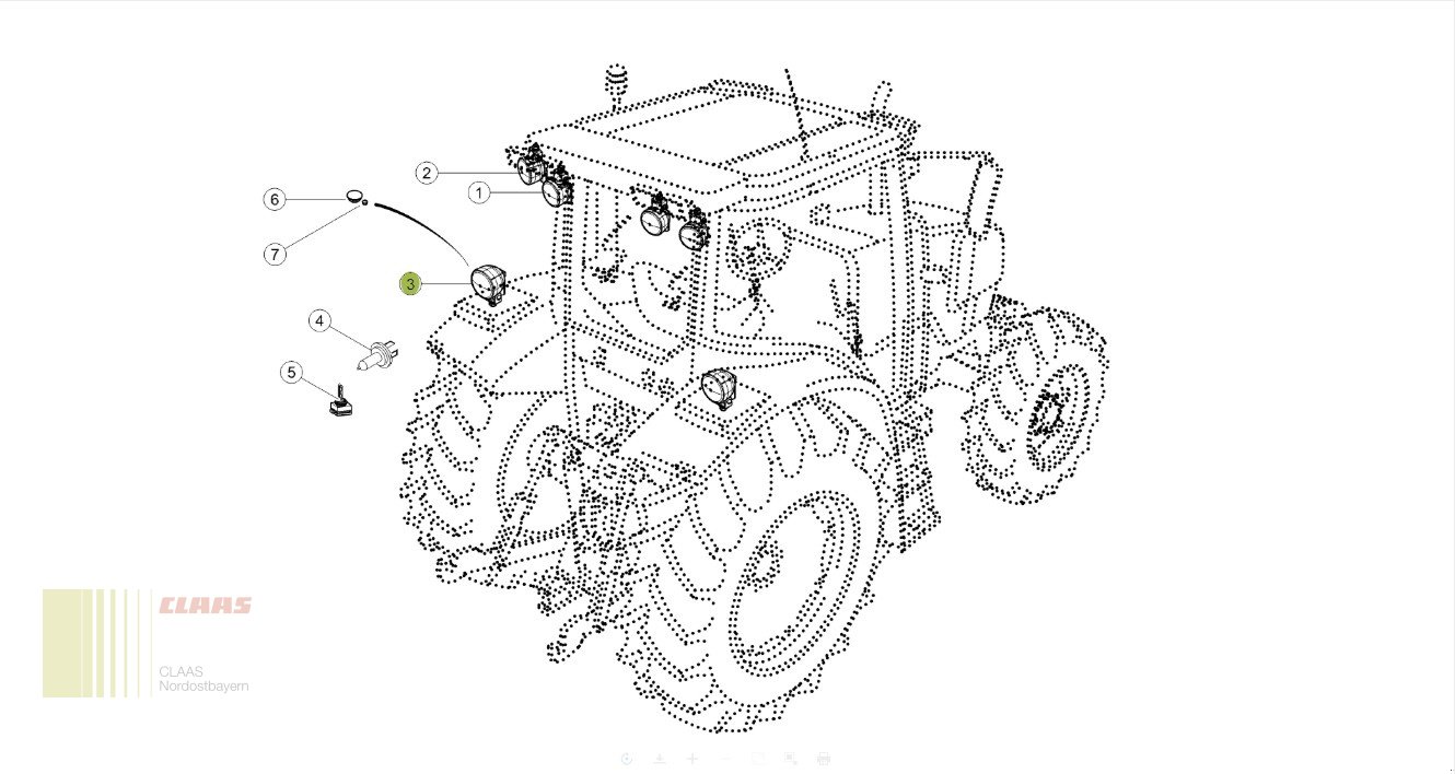 Sonstiges Traktorzubehör des Typs CLAAS 00 2161 671 1\Arbeitsscheinwerfer Xenon, Neumaschine in Schwend (Bild 16)