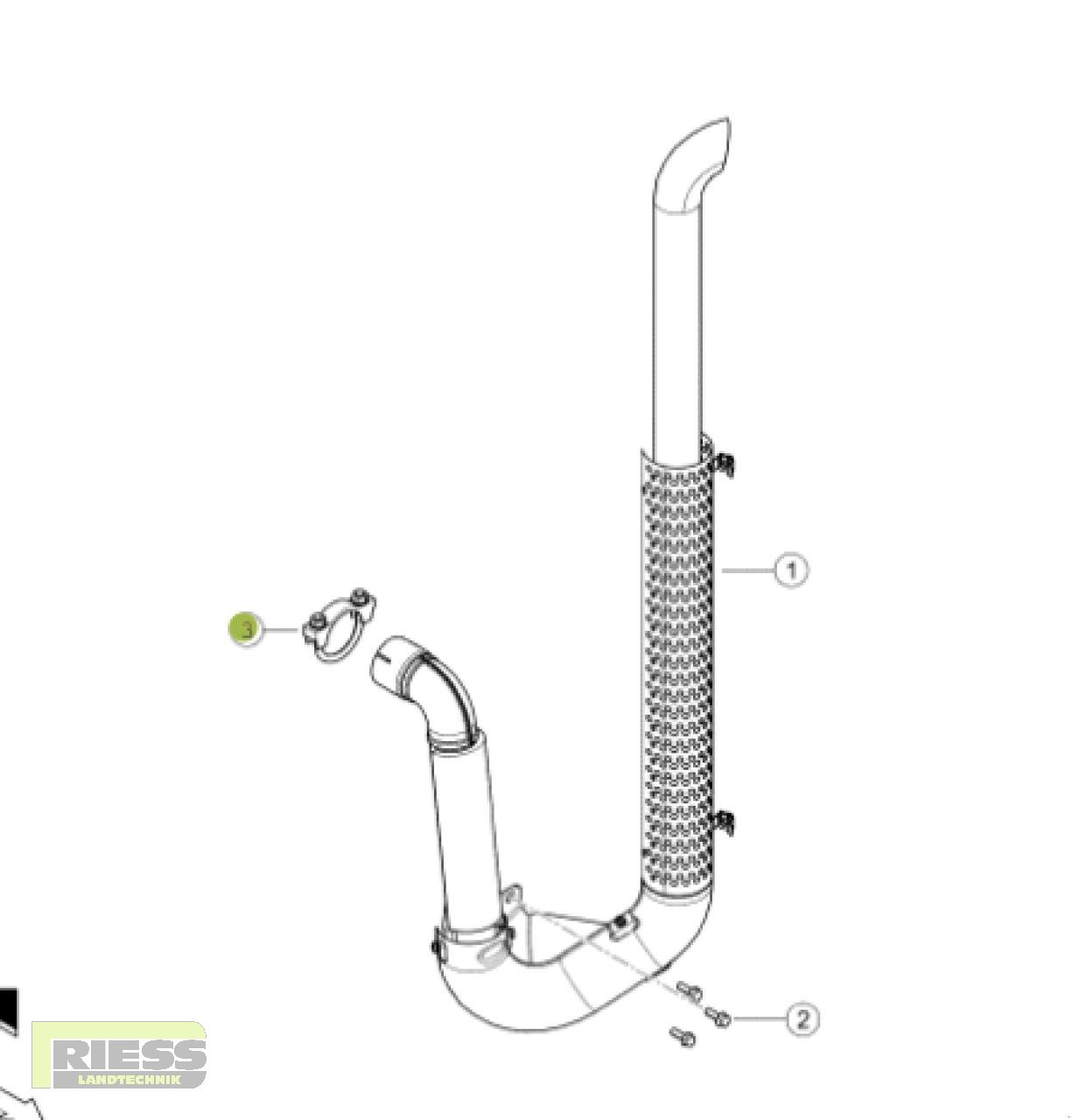 Sonstiges Traktorzubehör типа CLAAS Auspuff oben ELIOS NEXOS 00 1152 361 0, Neumaschine в Homberg/Ohm - Maulbach (Фотография 5)