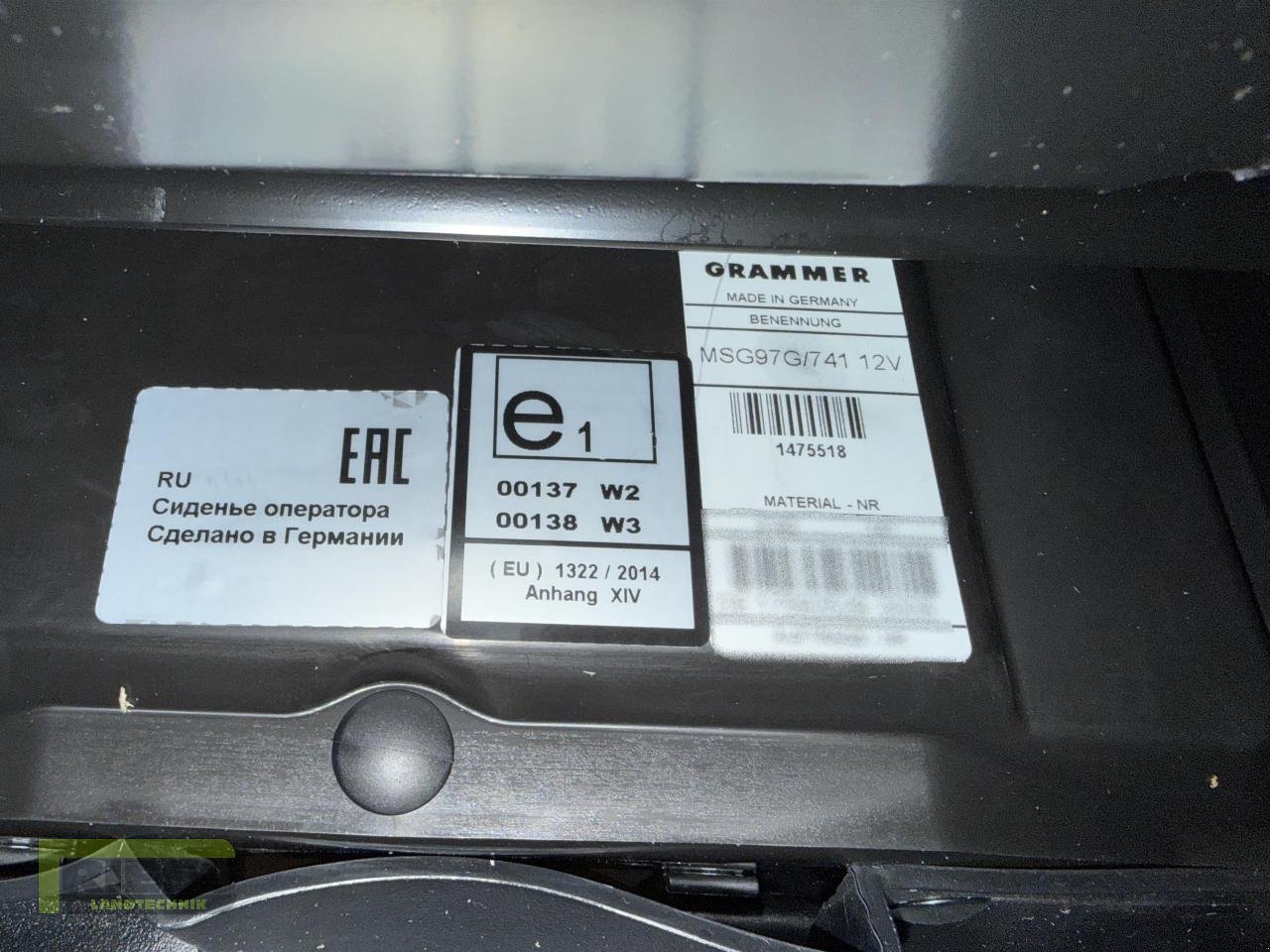 Sonstiges Traktorzubehör del tipo CLAAS CLAAS Fahrersitz Grammer MSG97G/741, Neumaschine en Homberg/Ohm - Maulbach (Imagen 6)