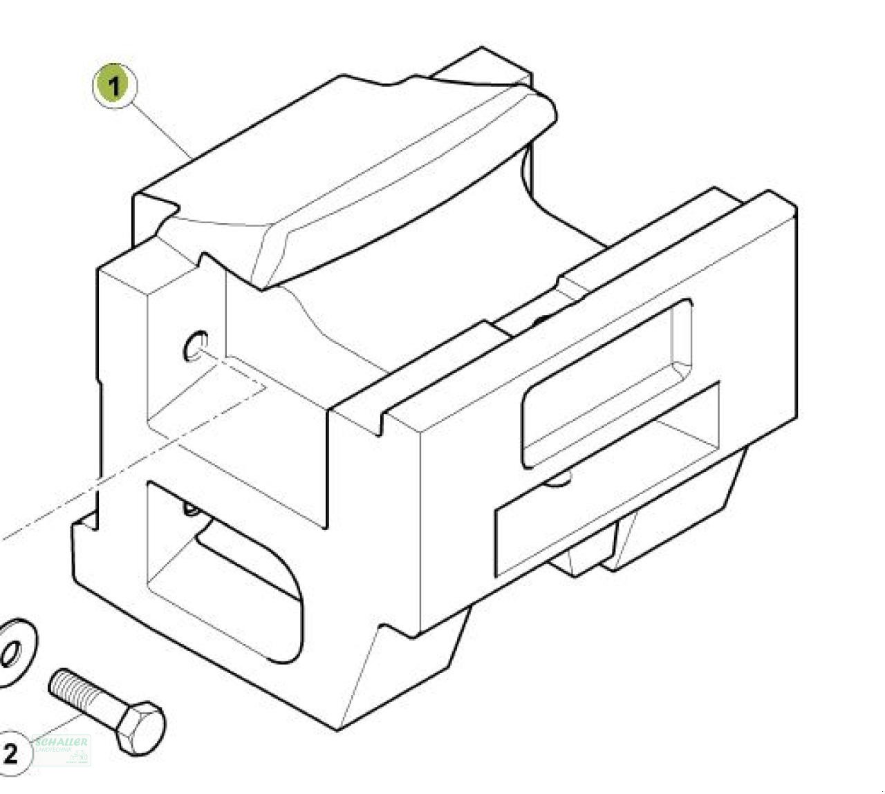 Sonstiges Traktorzubehör του τύπου CLAAS Frontgewicht Celtis 456 und Ergos 456/466, Gebrauchtmaschine σε Geiselhöring (Φωτογραφία 2)