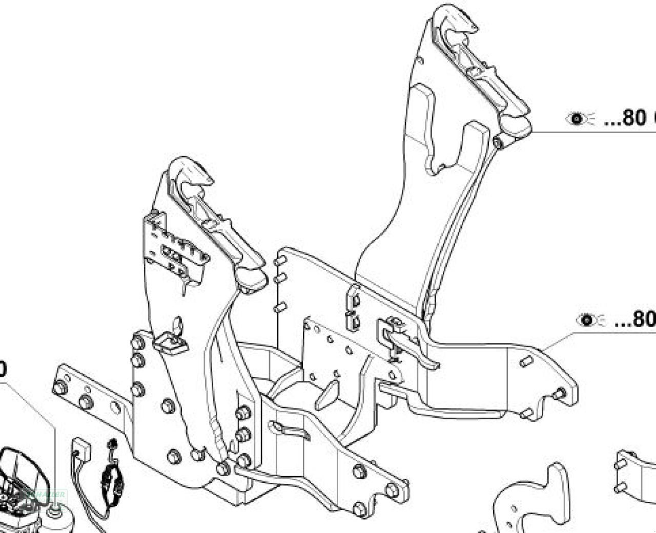 Sonstiges Traktorzubehör typu CLAAS Frontladerkonsolen Claas Arion 6x0 Hexashift A76, Gebrauchtmaschine v Geiselhöring (Obrázek 1)