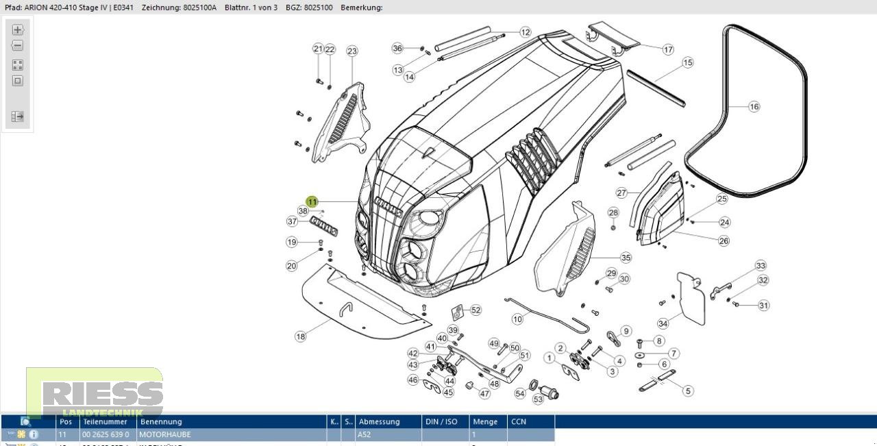 Sonstiges Traktorzubehör van het type CLAAS Motorhaube Arion 4xx A21, Gebrauchtmaschine in Homberg/Ohm - Maulbach (Foto 2)