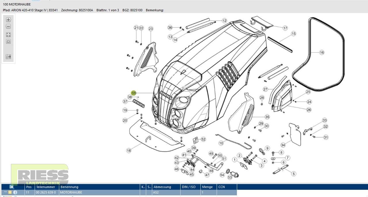 Sonstiges Traktorzubehör van het type CLAAS Motorhaube Arion 4xx A32 (A52), Gebrauchtmaschine in Homberg/Ohm - Maulbach (Foto 2)