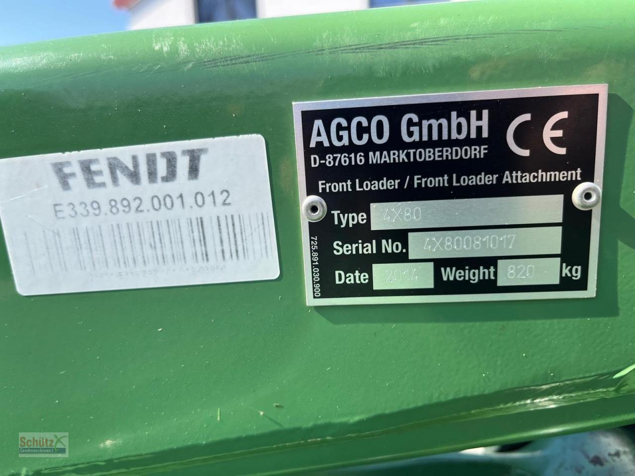 Sonstiges Traktorzubehör typu Fendt Frontlader Cargo 4X80 mit Konsole Vario 500 700, Gebrauchtmaschine v Schierling (Obrázek 9)