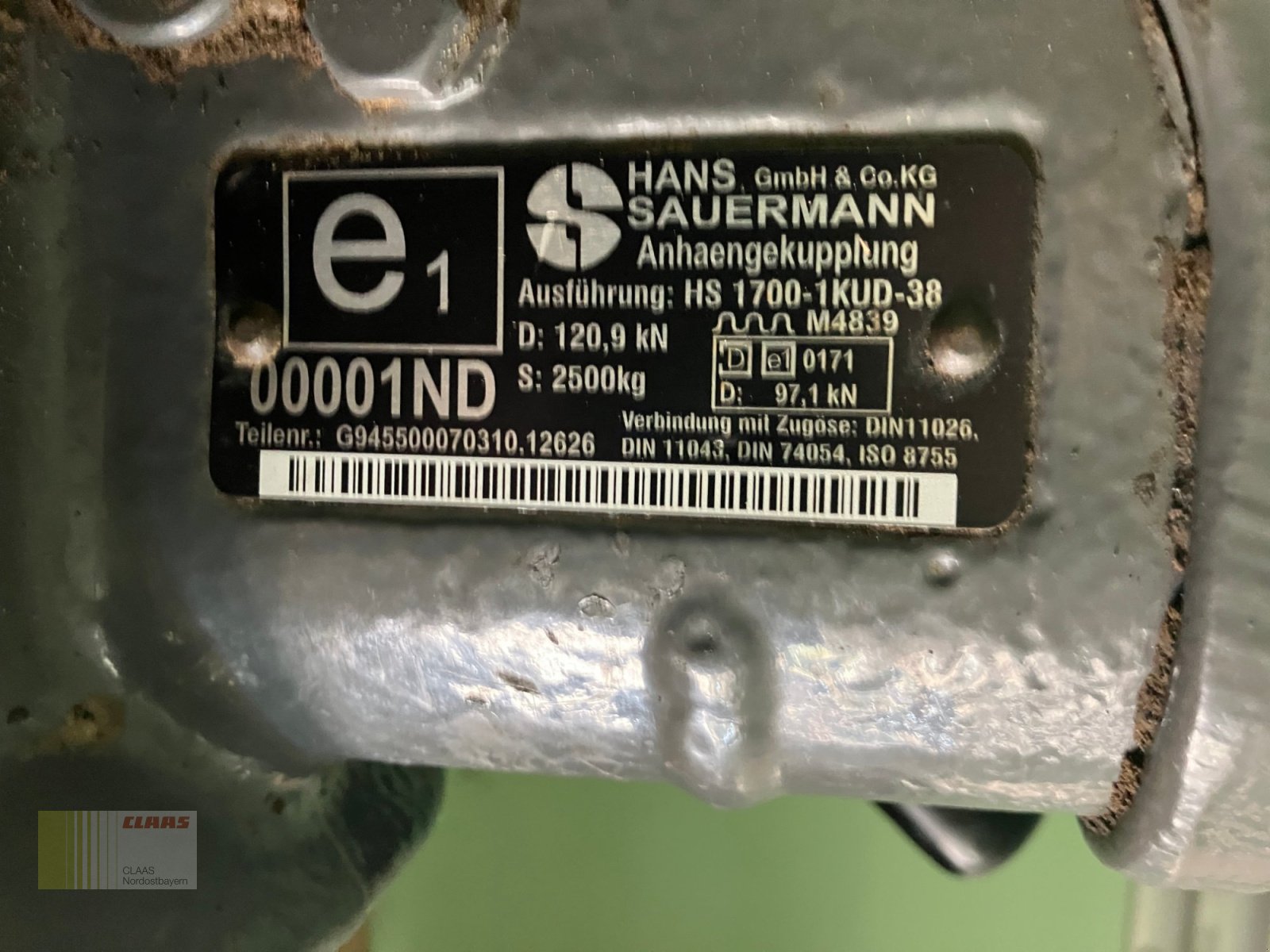 Sonstiges Traktorzubehör des Typs Fendt Zugmaul auto. Sauermann HS1700-1KUD-38, Gebrauchtmaschine in Schwend (Bild 6)