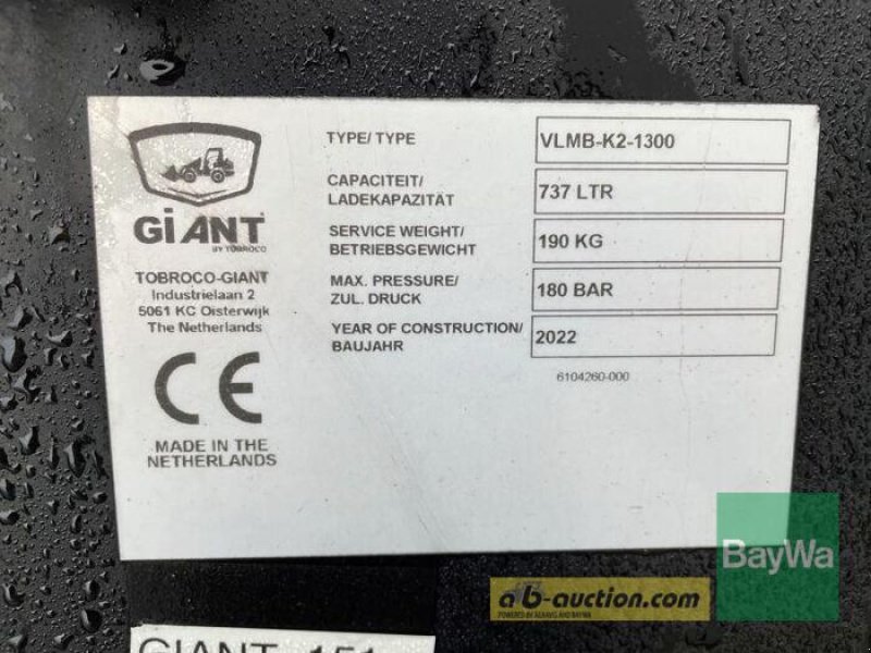 Sonstiges Traktorzubehör des Typs GiANT Schaufel VLMB-K2-1300, Gebrauchtmaschine in Bamberg (Bild 5)