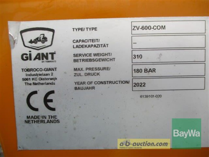 Sonstiges Traktorzubehör des Typs GiANT ZV 600 COM   #808, Gebrauchtmaschine in Schönau (Bild 14)