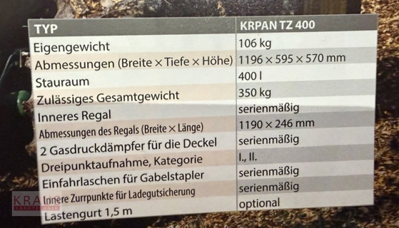 Sonstiges Traktorzubehör Türe ait Krpan TZ 400, Neumaschine içinde Geiersthal (resim 2)