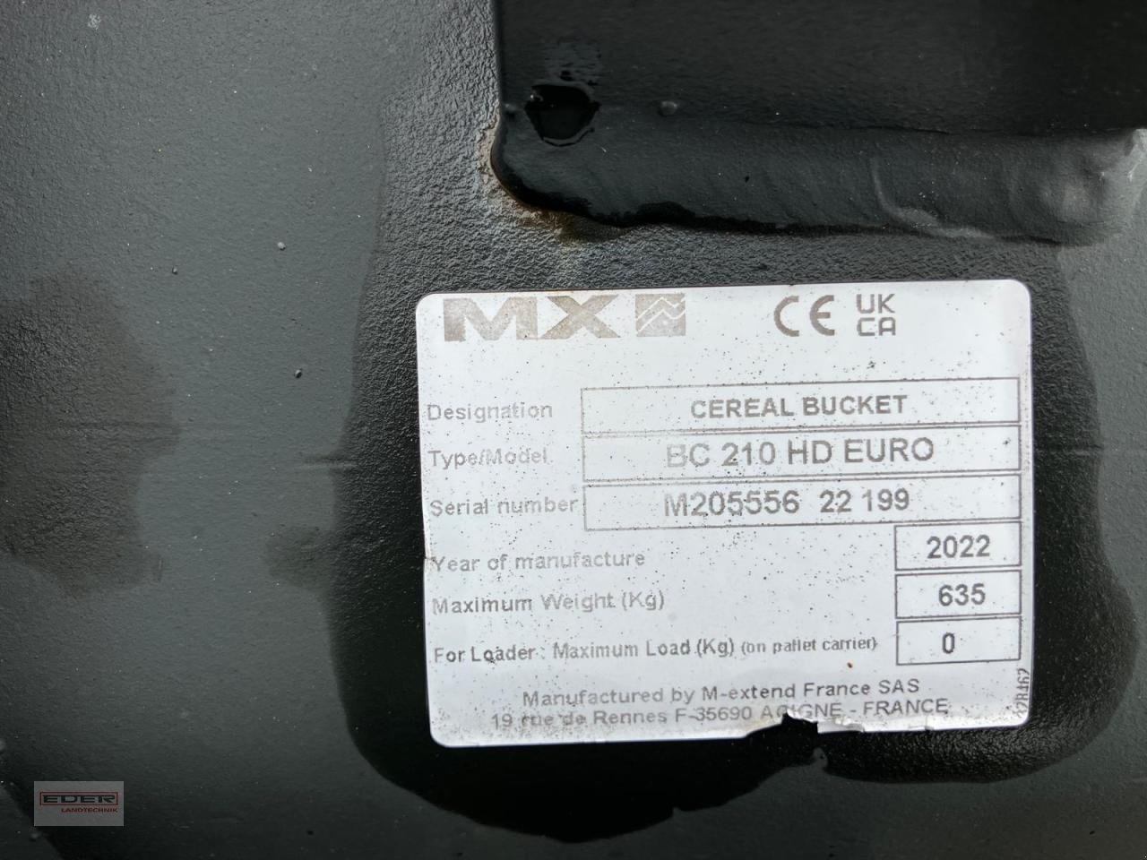 Sonstiges Traktorzubehör typu Mailleux BC 210 H Großvolumenschaufel, Neumaschine v Pähl (Obrázek 4)