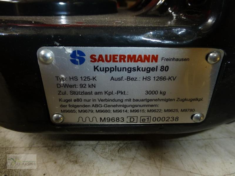 Sonstiges Traktorzubehör des Typs Sauermann Zugkugelkupplung K 80, Neumaschine in Alitzheim (Bild 9)